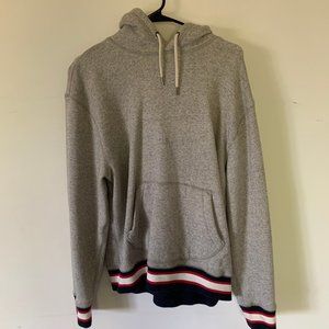 Men's J.Crew Hoodie with Jersey Stripes, M